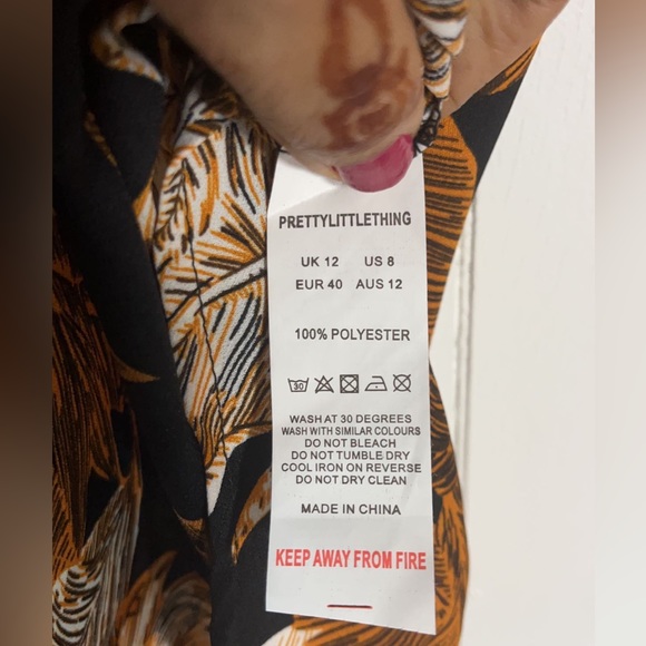 PLT Black Palm Leaf Print Beach Shirt - Picture 5 of 5